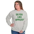 thumbnail image 4 of Do You Like Apples Famous Quote Unisex Plus Fleece Graphic Sweatshirt Brisco Brands 3X, 4 of 5