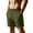 hgg362-Army Green, variant on Yaoyar Mens Cotton Linen Shorts Casual Drawstring 7inch Inseam Shorts Summer Beach Wear