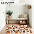 thumbnail image 3 of ODIKA 5'x7' Machine Washable Non-Slip Area Rug, Enchanted Gourd Vine Motif Seasonal Farmhouse Decorative Flooring High Traffic Rug with Pad, Orange, 602039, 3 of 8