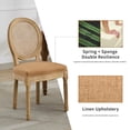 thumbnail image 4 of French Country Dining Chairs Set of 4, Caramel Kitchen & Dining Room Chairs Set of 4, Rattan Dining Chairs, Cane Back, Wood Legs, Sillas De Comedor (Rattan, Amber, 4Pcs), 4 of 11