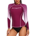 thumbnail image 1 of Women's Rash Guard UPF 50 Long Sleeve Swim Shirts Rashguard Top, 1 of 7