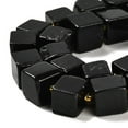 thumbnail image 4 of Natural Black Beads Strands Cube 8~9x8~9x8~9mm Hole: 1.2mm 38~39pcs/strand 15.08~15.35 inch(38.3~39cm), 4 of 5