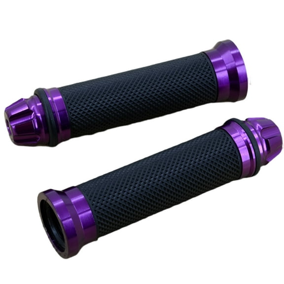 iaksohdu 1 Pair Handlebar Grips Textured Surface Bright Color Anti-slip Stable Rubber Shock-Absorbing Throttle Cover for Motorcycle