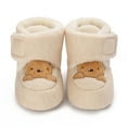 thumbnail image 6 of Otqutp Baby Boys Fuzzy Thick House Booties Sherpa Faux Fu𝗿 Lined Cozy Warm Home Slippers New Born Soft First Walking Shoes, 6 of 9