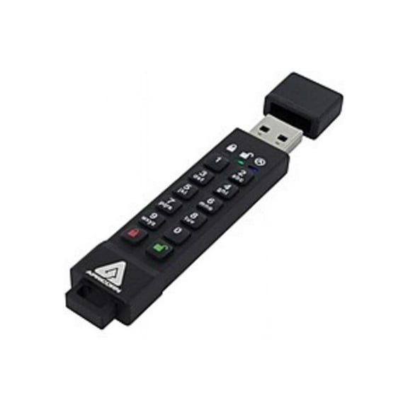 Apricorn 128GB Aegis Secure Key 3z USB 3.1 Flash Drive - 128 GB - USB 3.1 - 77 MB/s Read Speed - 72 MB/s Write Speed - 256-bit AES - 3 Year Warranty - TAA Compliant