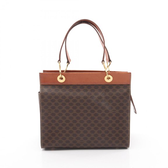 Pre-Owned Celine Macadam handbag, coated canvas and leather, brown, for women (Fair)