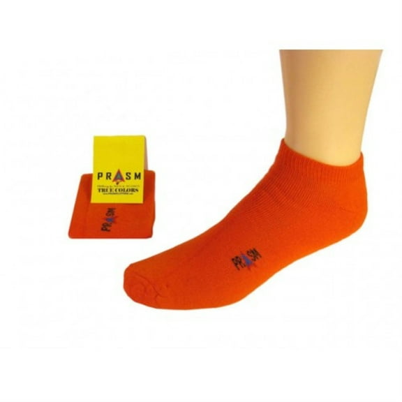 PRASM (Premium Egyptian Cotton) MENS Low-Cut Ankle Socks - 1 PAIR-Bright Orange