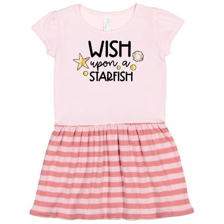 

Inktastic Summer Wish Upon a Starfish Seashells Gift Toddler Girl Dress