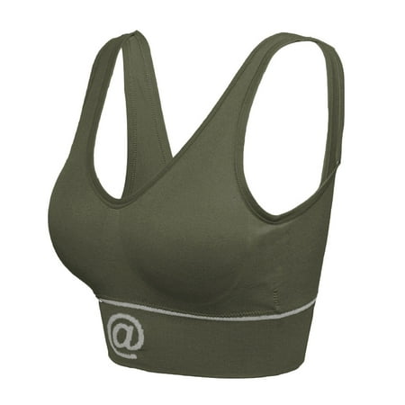 

MIARHB Women s Seamless Lace Bra Top Solid Color Cover Sports Bra