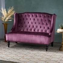 Modern Glam Loveseat with Jewel Colors & Wingback