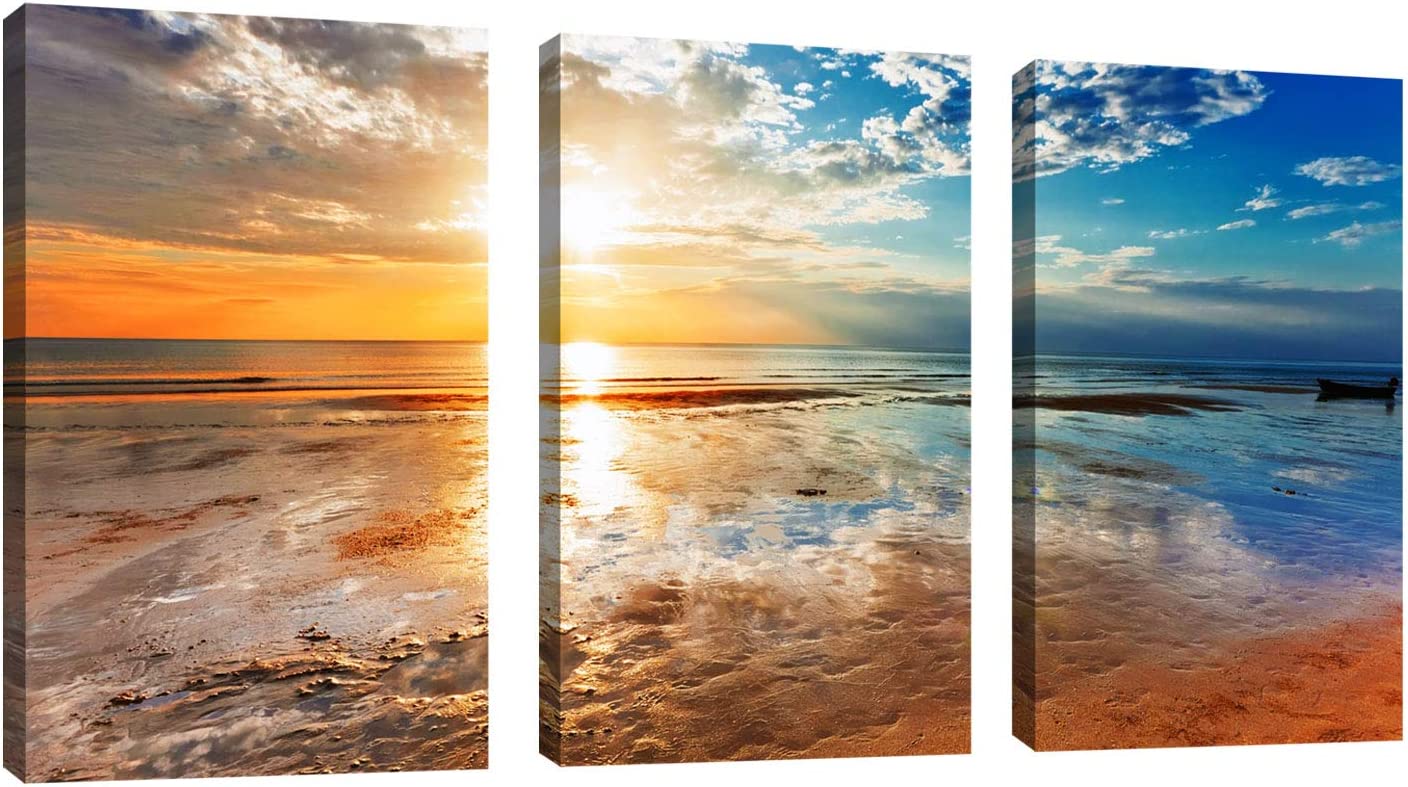 Flower Canvas Wall Art Cream White Floral Wall Decor Turquoise Tealish