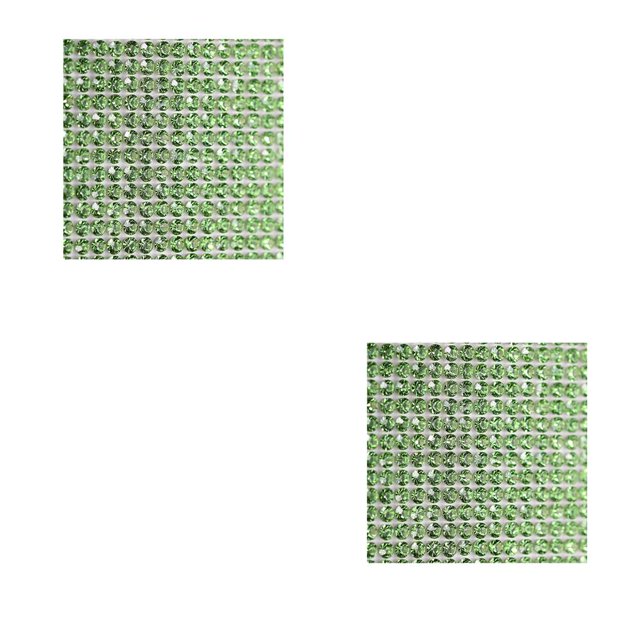 Inteprter Cinta de diamantes de imitación de cristal Bling Glitter accesorios de ropa pegatina presente decoración verde claro 6 pegamento de Type1 NO1