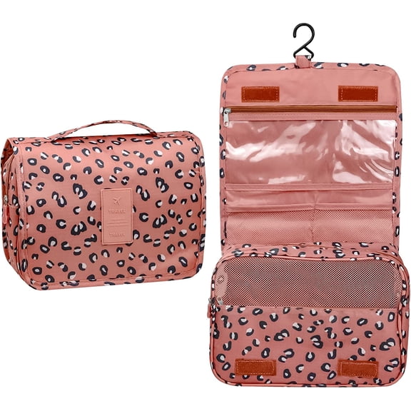 Hanging Toiletry Bag, Waterproof Traveling Toiletries Bag Portable Travel Makeup Pouch Multifunction Travel Bathroom Bag Organizer with Hook