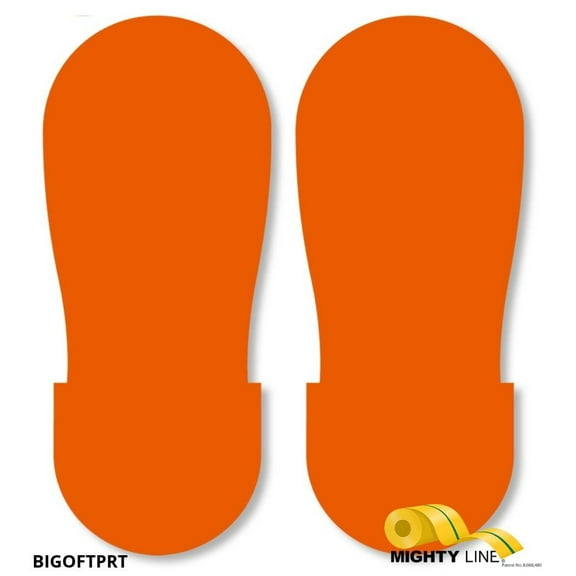 Mighty Line ORANGE BIG Footprint - Pack of 50