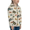 thumbnail image 5 of Naloa Retro Vintage Tape Teenage Zipper Hoodie, Long Sleeve Zip Up Hoodies Casual Jackets Tops for 7-12 Years-Small, 5 of 6