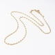 thumbnail image 2 of 1 Collar de cadena de latón chapado en oro de 18 quilates auténtico, estilo minimalista, joyería de moda con cierre de pinza de langosta., 2 of 2