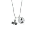 thumbnail image 2 of Delight Jewelry Silvertone 3-D ''Carpe Diem'' Stamp Silvertone Script Initial Disc - J - Charm Necklace, 20"+3", 2 of 4