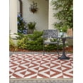 thumbnail image 3 of Rugs.com Jill Zarin Outdoor Collection Rug – 7' 10 Square Rust Red Flatweave Rug Perfect For Living Rooms, Kitchens, Entryways, 3 of 9