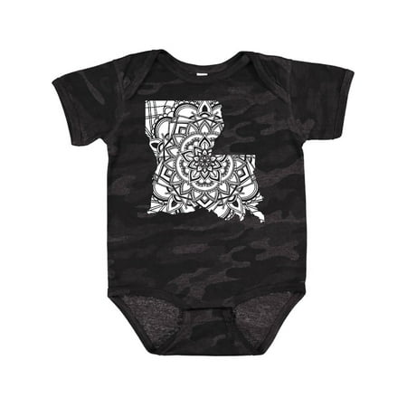 

Inktastic Louisiana Silhouette Mandala Gift Baby Boy or Baby Girl Bodysuit