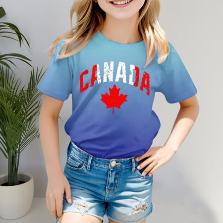 Wuxian Toddler Boy Valentine S Day Girls Graphic Shirt Round Neck Heart Print Short Sleeve Top T-Shirt Casual Breathable Cozy Breathable Relaxed Dailywear Oversized Tshirts Blue 4-5 Years