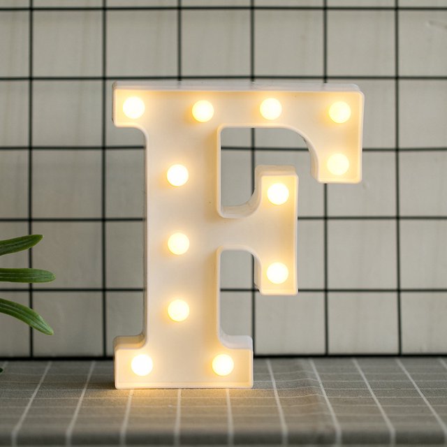 LED Marquee Letter Lights Sign, Light Up Alphabet Letter for Home Party Wedding Decoration(F)