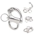 thumbnail image 4 of Stainless Steel Climbing Snap Hook High Strength Mountaineering Quick Release Shackle Connector Lightweight Durable for Outdoor Activities, 4 of 7