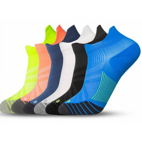 Women's Athletic Socks, Moisture Wicking Breathable Low Cut Socks, Lightweight Running Socks for Women, Cushioned Sports Socks for Workout and Daily Wear-Black