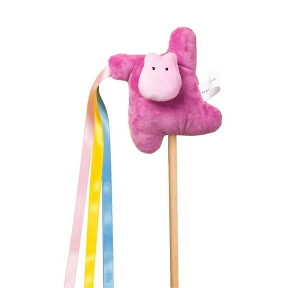 Mayitwill Natural Interactive Cat Wand, Safe Hunting Distance Cat Toys for Indoor Cats Hip-hip