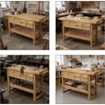 thumbnail image 6 of Olurrisa 60in Workbench with 4 Drawers Wooden Workbench for Garage Workshop and Home, 6 of 7