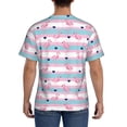 thumbnail image 3 of Vsdgher Flamingo1 Print Men's Dry Fit Mesh Athletic Shirts Moisture Wicking Tennis T-Shirt Tops, 3 of 9