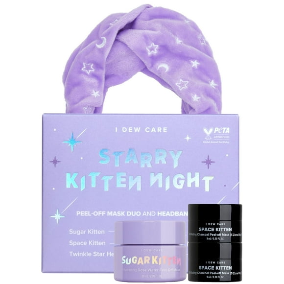 I DEW CARE Ensemble de Masques Pelables - Nuit Étoilée / Masques 3ea & Bandeau, Hydratant, Illuminant, Exfoliant, Soin de la Peau Coréen, Exfoliant, Nettoyage en Profondeur, Fête des Mères