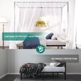 thumbnail image 7 of Dextrus Metal Canopy Four Poster Bed Frame, No Box Spring Needed, Black, 7 of 7