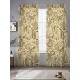 thumbnail image 2 of Beige Brown Green Sheer Curtains 84 Inch Length 2 Panels Set, Retro Botanical Abstract Art Voile Window Treatment Rod Pocket Curtains Sheers Drapes for Bedroom/Living Room/Kitchen 52"x84"x2, 2 of 7