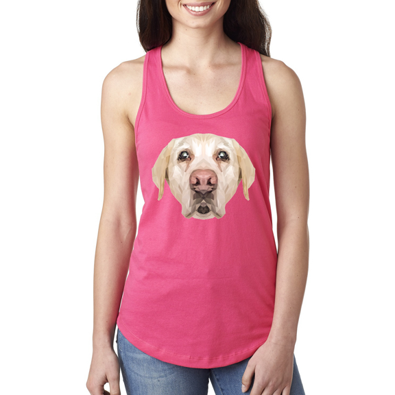 Wild Bobby, Labrador Retriever Dog Animal Lover Ladies Racerback Tank Top