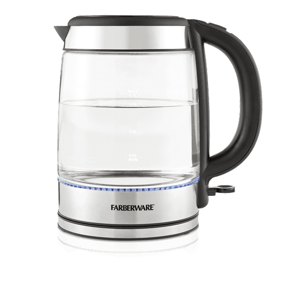 Farberware Royal Glass and Stainless Steel 1.7 Liter Electric Tea