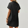 thumbnail image 5 of Fankiway Mode Femme Robe Décontractée à Boutons Col Rabattu Manches Courtes Robes Grande Taille pour Femmes Courbes Robes Midi pour Femmes Robes de Printemps pour Femmes 8627, 5 of 5