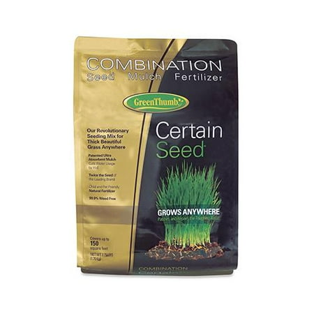Green Thumb 11111 Certain Seed Grass Seed, Fertilizer, & Mulch in One, Northern States, 3.75-Lb. - Quantity (Best Grass Seed Northern California)