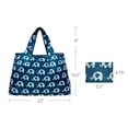 thumbnail image 4 of Wrapables Large Foldable Tote Nylon Reusable Grocery Bags, Happy Elephants, 4 of 6