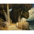 thumbnail image 2 of Ferdinand Keller 14x12 Gold Ornate Wood Frame and Double Matted Museum Art Print Titled - Sappho (1909), 2 of 4