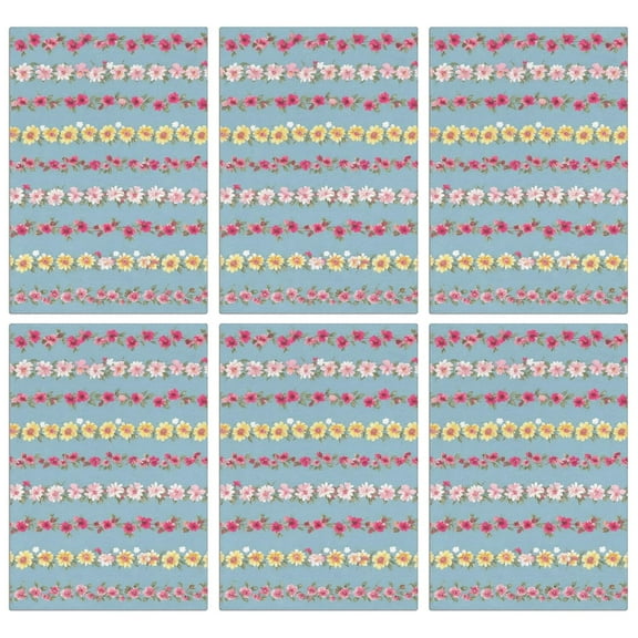 6 Pcs Funny Kitchen Towels,Pioneer Flower Microfiber Dish Towels,Kitchen Tea Towels,Kitchen Towel Set (18" X 26")