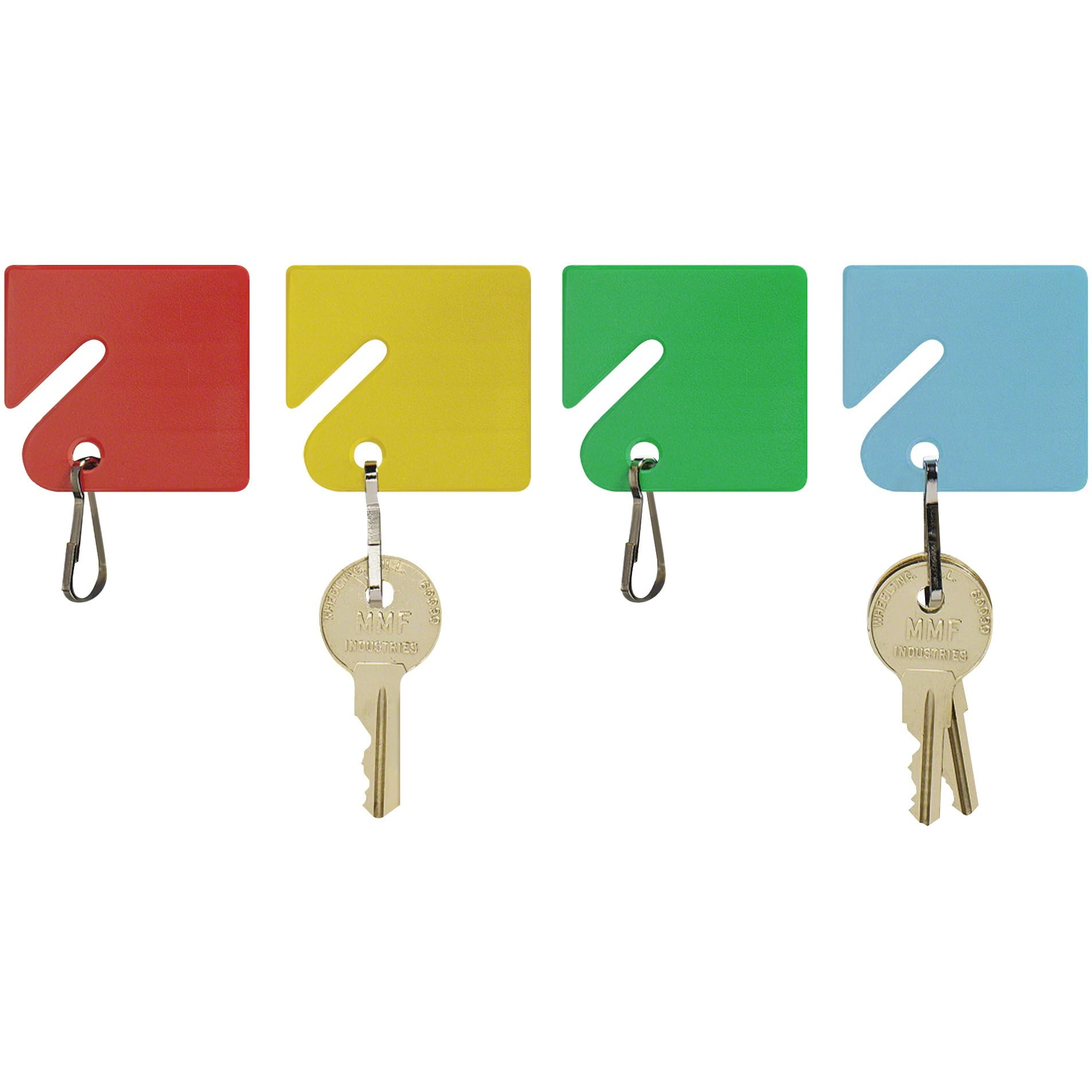 Huron Slotted Rack Snap-Hook Key Tags White 20 