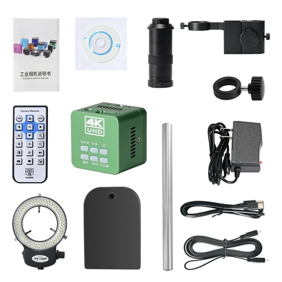 Hayear 4K UHD 41MP Digital Microscope Camera Kit with 100X C-Mount Lens 144 LED Light and 11A Stand