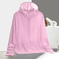 thumbnail image 2 of Women's Summer Sunscreen Clothing Lightweight Reflective Solid Breathable Hooded Sunscreen Clothing, 2 of 3