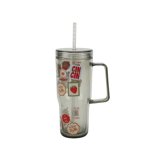 Just Feed Me by Jessie James Decker 30oz Tumbler with Straw, Stamps