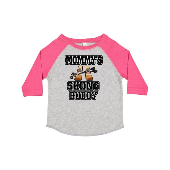 Inktastic Mommys Skiing Buddy for Kids Boys or Girls Toddler T-Shirt