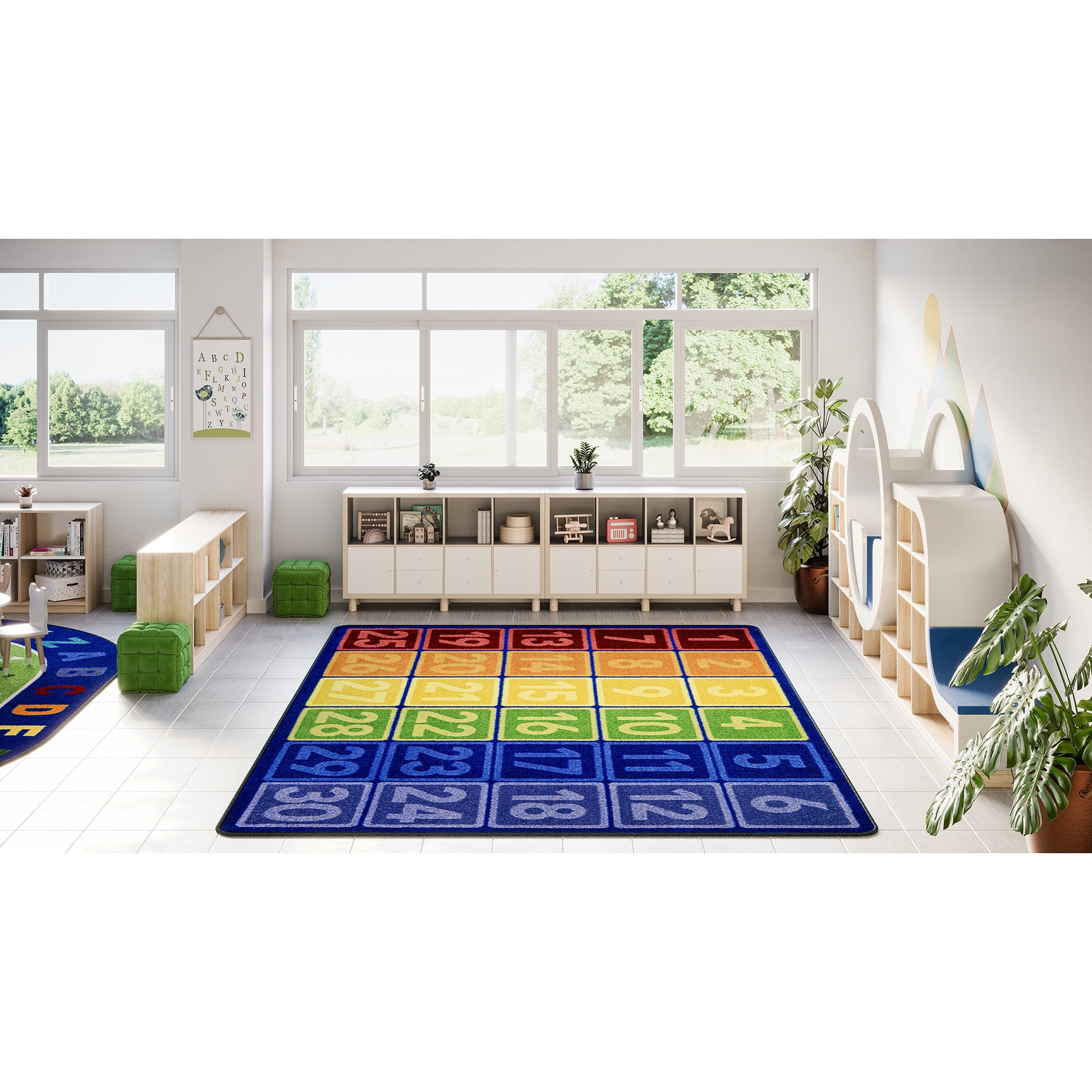 Joy Carpets I Can Count 5'4" x 7'8" Indoor Area Rug in Color Multi