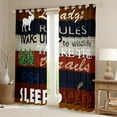 thumbnail image 2 of Homewish Abstract Geometric Striped Blackout Curtains Set of 2 (52x84 Each),Lake House Window Curtains,Country Farmhouse Lodge Curtains and Drapes For Kids,Breathable Home Decor, 2 of 6