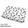 thumbnail image 5 of Bird Floor Pillow Lounger Cover, Monochromatic Isolated Abstract Flying Swallows Animals Wings Shadows Pattern, Nap Mat Printed Fabric Case for 5 Pillows, 88" x 36", White Charcoal Grey, by Ambesonne, 5 of 5