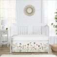 thumbnail image 2 of Watercolor Floral Garden Sage Green Dust Ruffle Crib Skirt by Sweet Jojo Designs, 2 of 2
