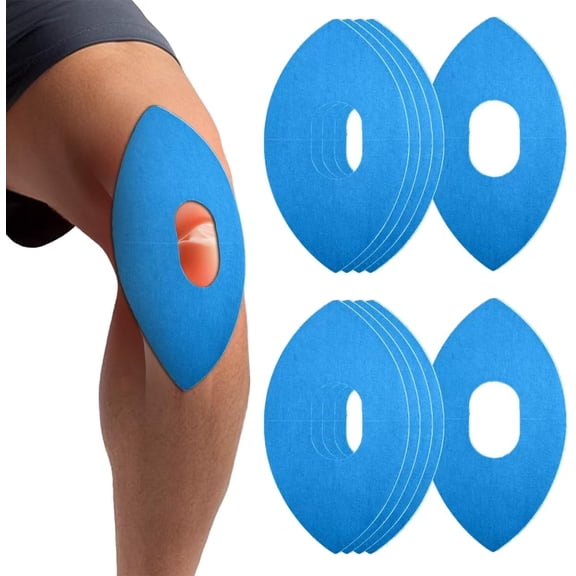 10 Pcs Kinesiology Tape for Knees,Waterproof Precut Kinesiology Tape for Knee Pain Relief,Elastic Athletic Tape for Knee Support, Breathable & Latex F